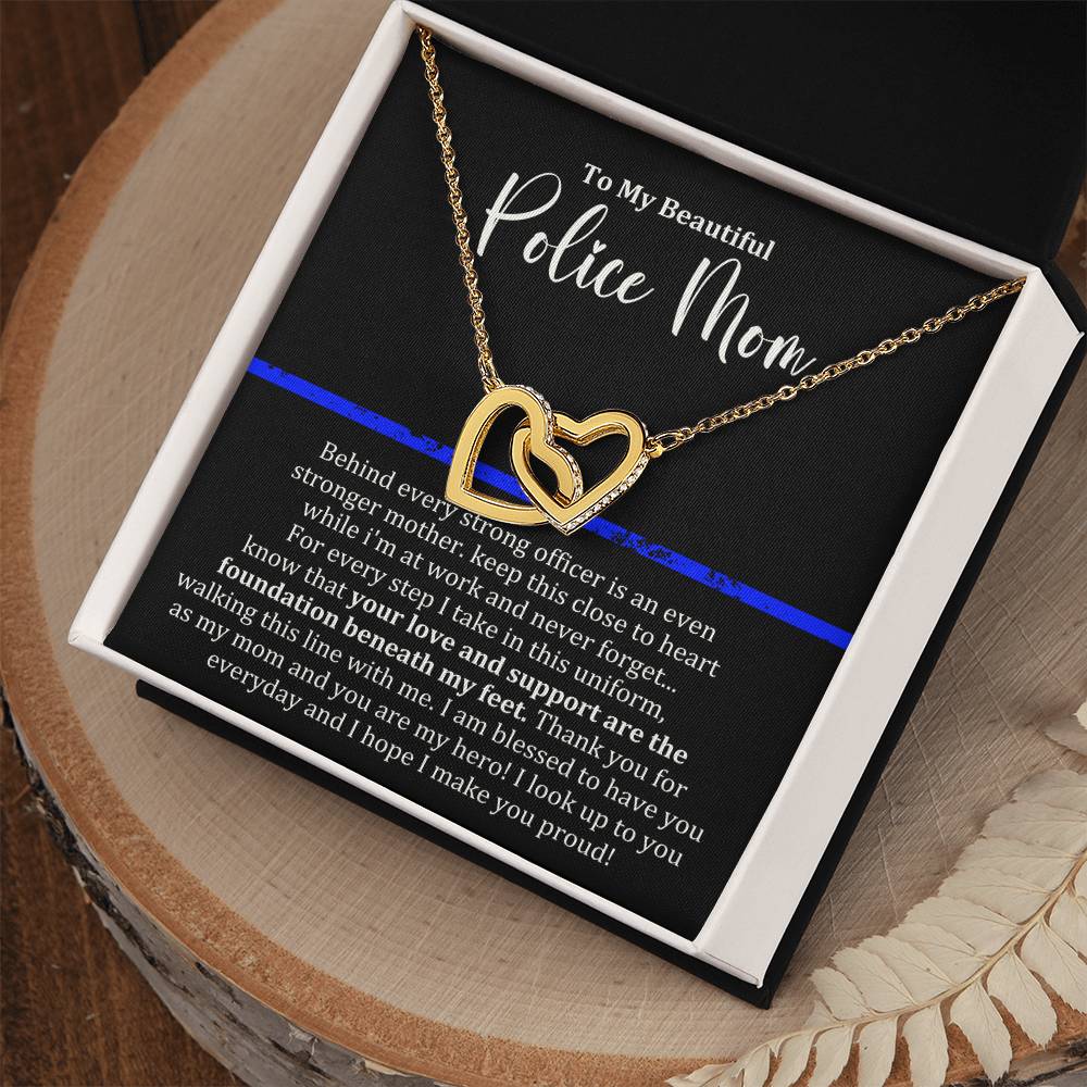 Police Mom - Interlocking Hearts necklace