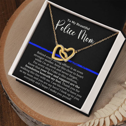 Police Mom - Interlocking Hearts necklace