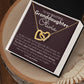 To My Granddaughter - Personalized Interlocking Hearts necklace
