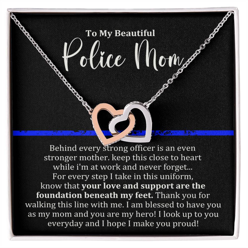 Police Mom - Interlocking Hearts necklace