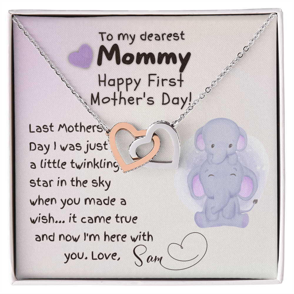 First Mothers Day Gift, To My Mommy necklace from Baby, Personalized Gift to Her