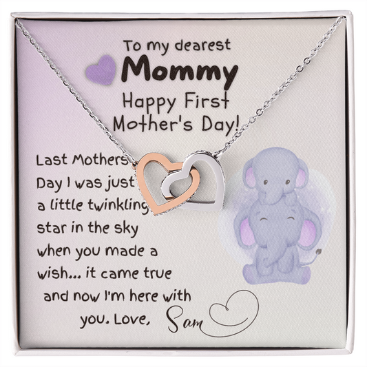 First Mothers Day Gift, To My Mommy necklace from Baby, Personalized Gift to Her