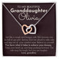 To My Granddaughter - Personalized Interlocking Hearts necklace