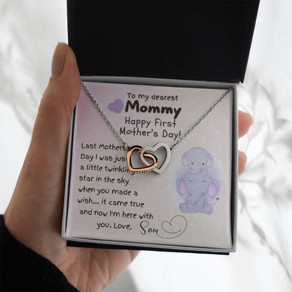 First Mothers Day Gift, To My Mommy necklace from Baby, Personalized Gift to Her