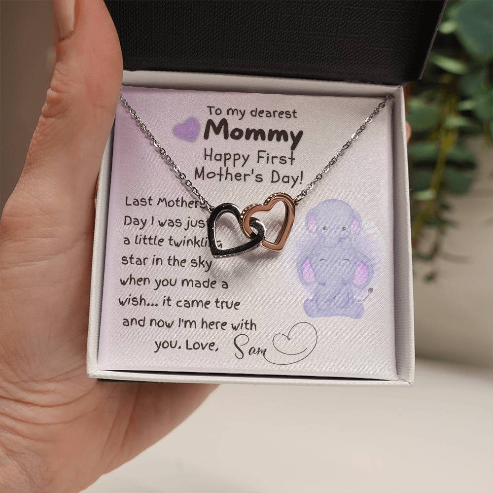First Mothers Day Gift, To My Mommy necklace from Baby, Personalized Gift to Her
