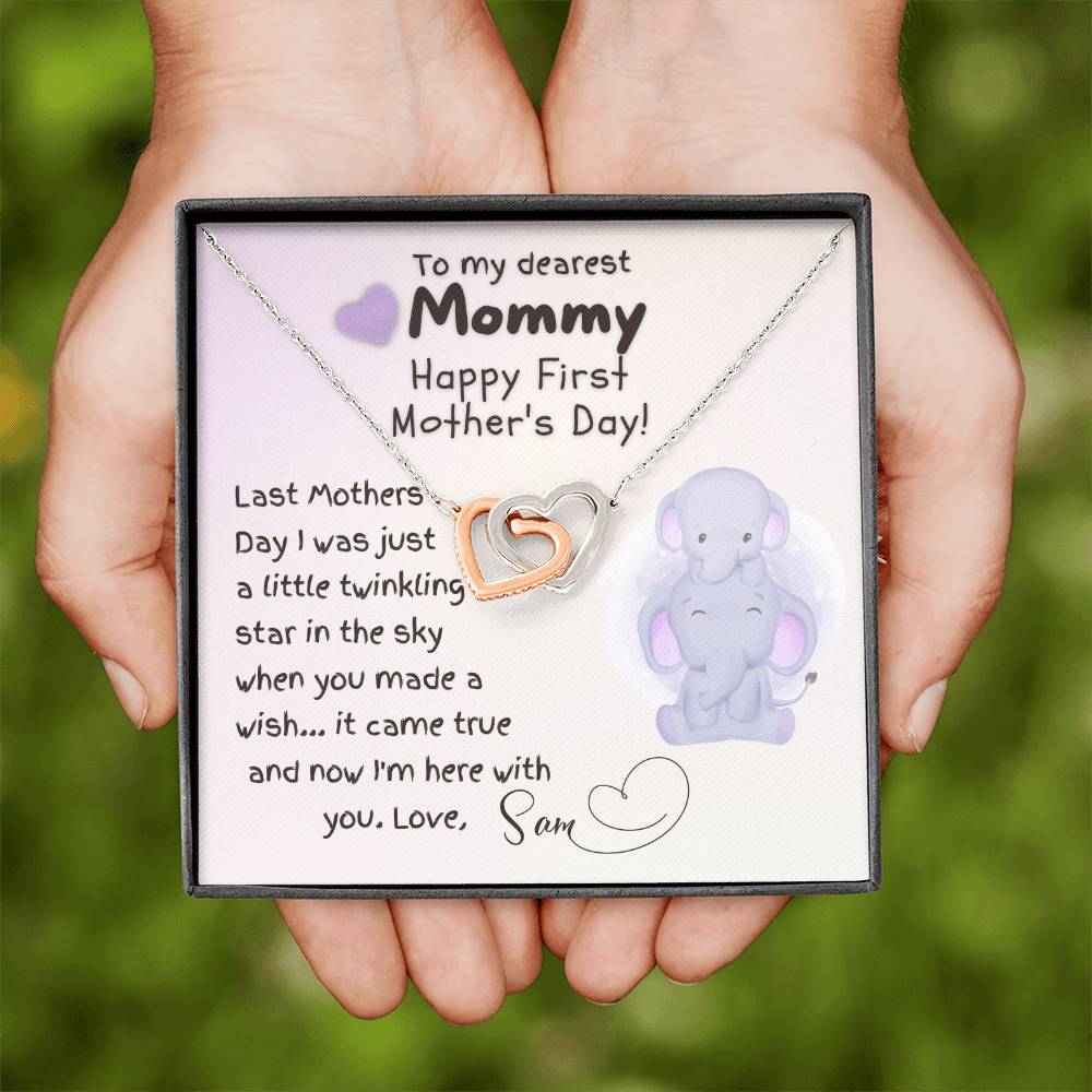 First Mothers Day Gift, To My Mommy necklace from Baby, Personalized Gift to Her
