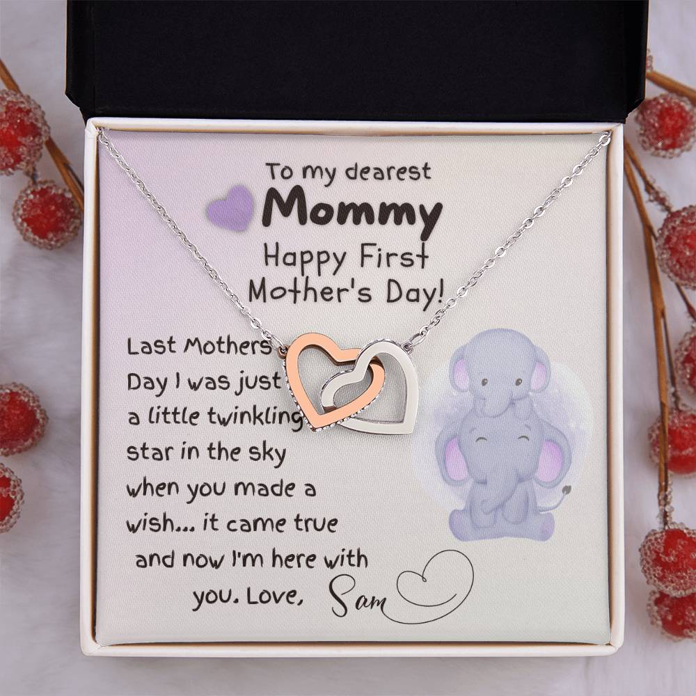 First Mothers Day Gift, To My Mommy necklace from Baby, Personalized Gift to Her