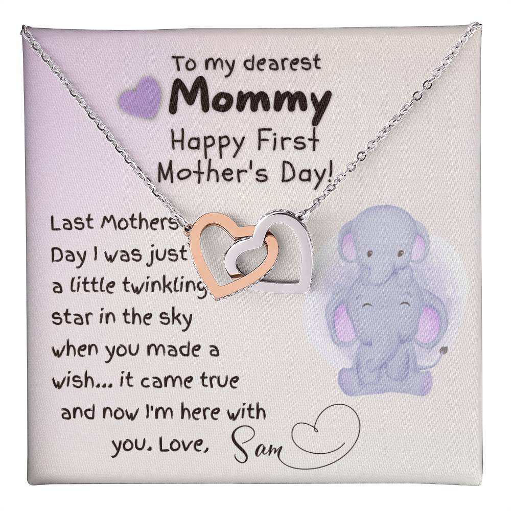 First Mothers Day Gift, To My Mommy necklace from Baby, Personalized Gift to Her