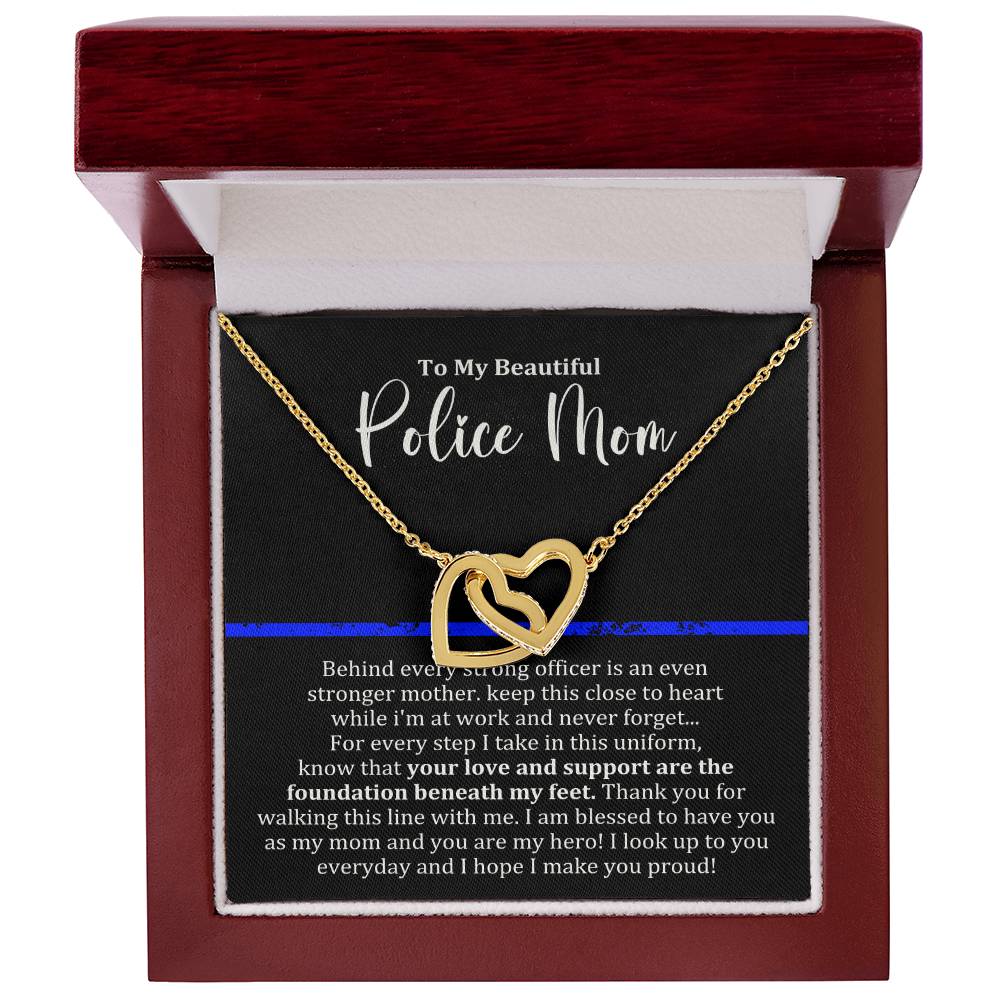 Police Mom - Interlocking Hearts necklace