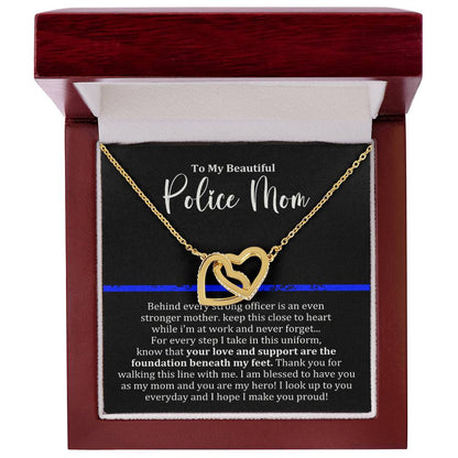 Police Mom - Interlocking Hearts necklace