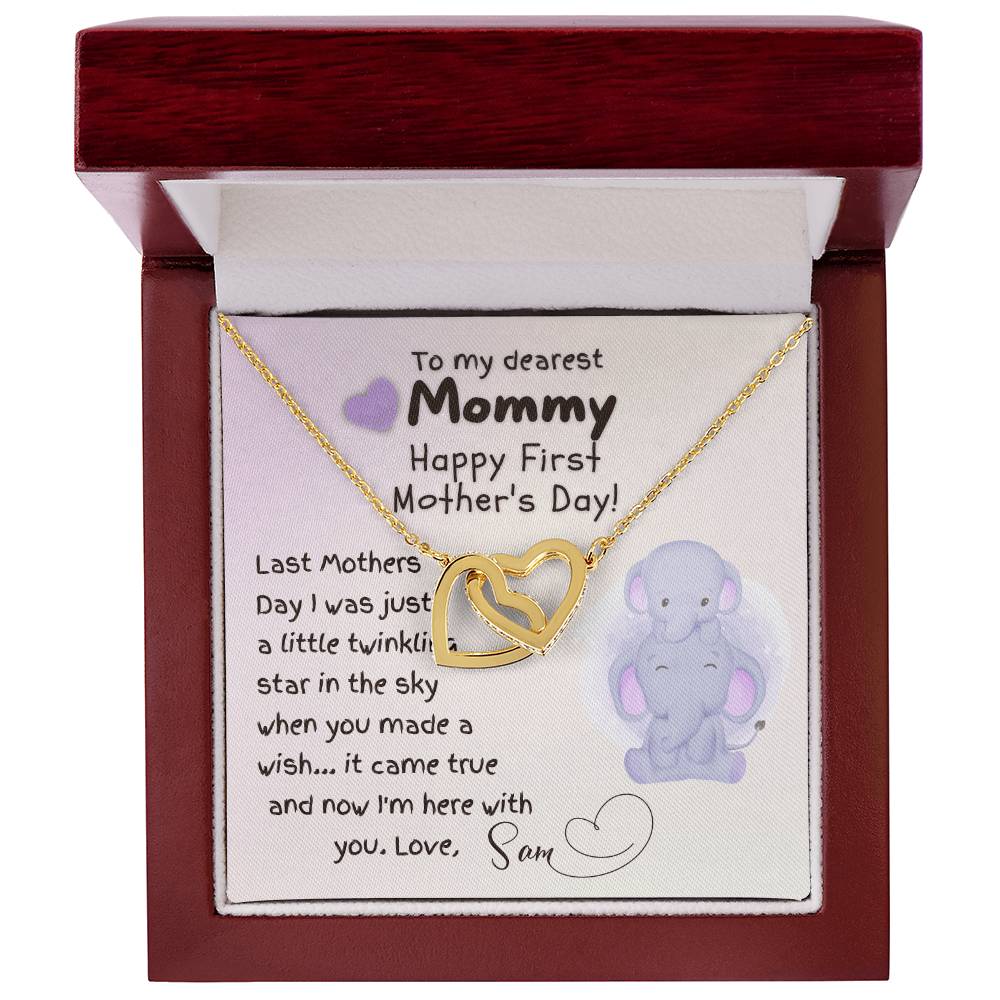 First Mothers Day Gift, To My Mommy necklace from Baby, Personalized Gift to Her