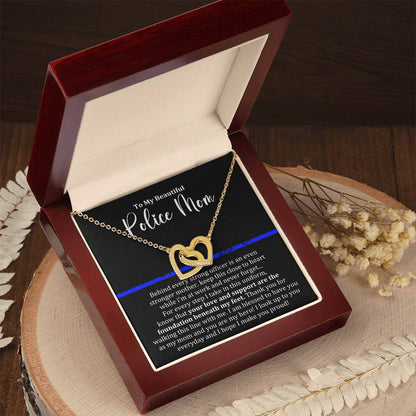 Police Mom - Interlocking Hearts necklace