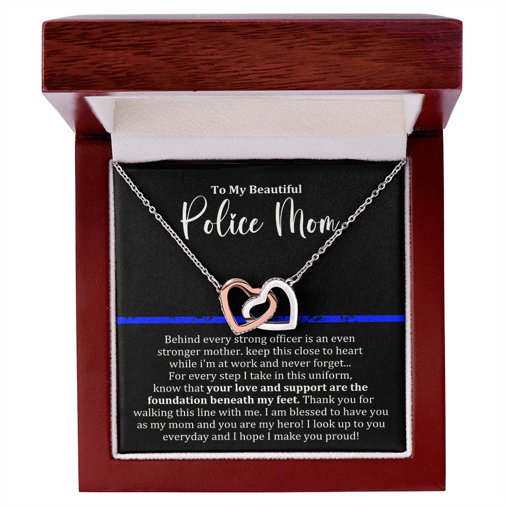 Police Mom - Interlocking Hearts necklace