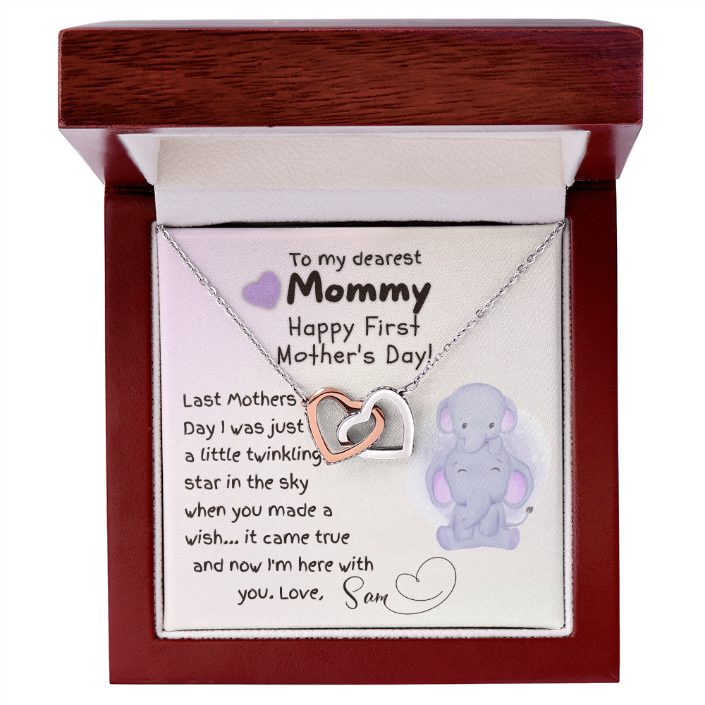 First Mothers Day Gift, To My Mommy necklace from Baby, Personalized Gift to Her