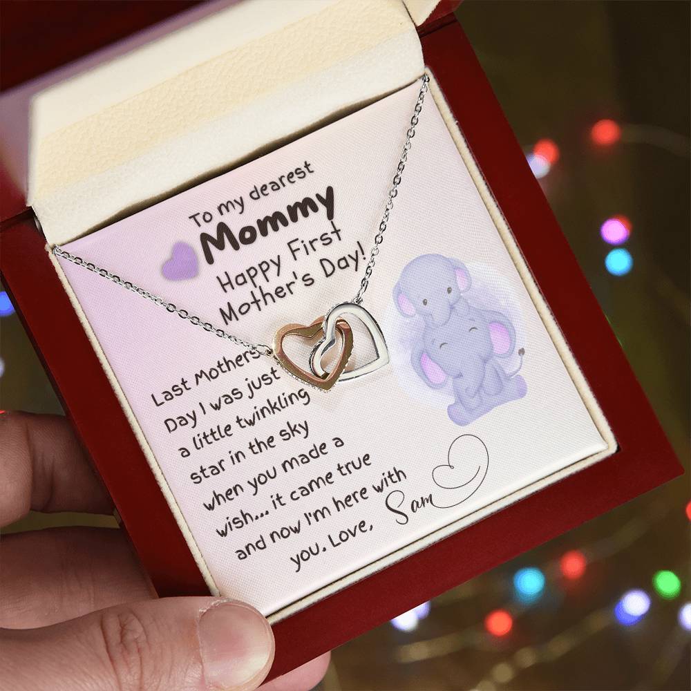 First Mothers Day Gift, To My Mommy necklace from Baby, Personalized Gift to Her