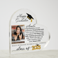 Graduation Gifts 2025 for her High School - Printed Heart Shaped Acrylic Plaque