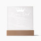 Happy Father's Day Bonus Dad - Square Acrylic Plaque