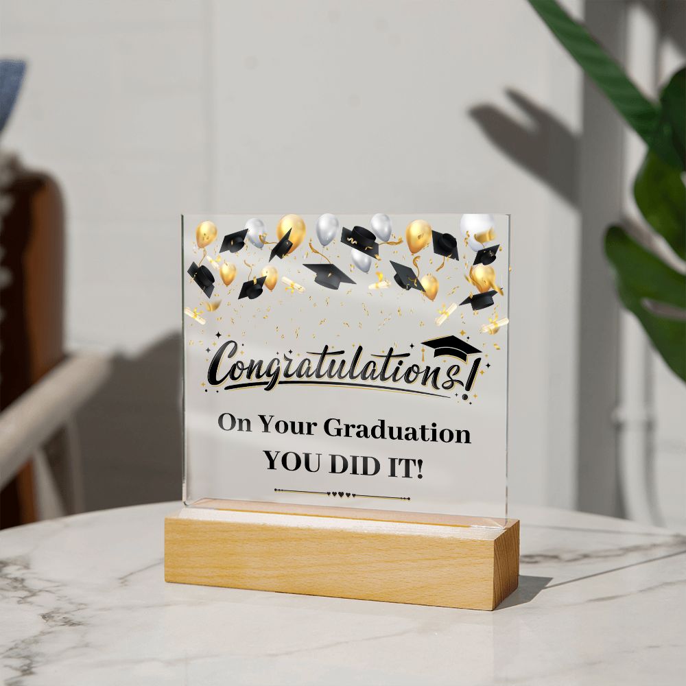 Congratulation On Your Graduation - Square Acrylic Plaque