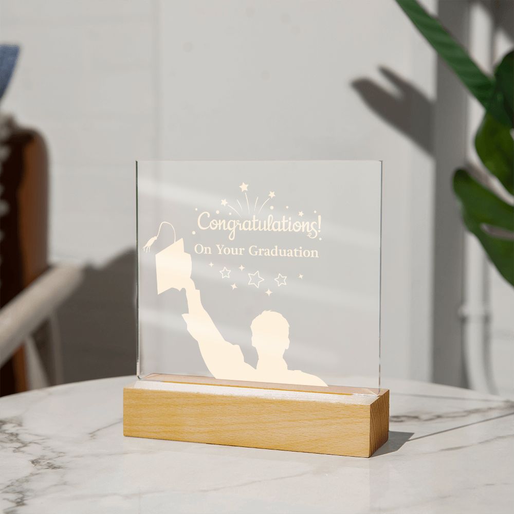 Congratulation On Your Graduation - Square Acrylic Plaque