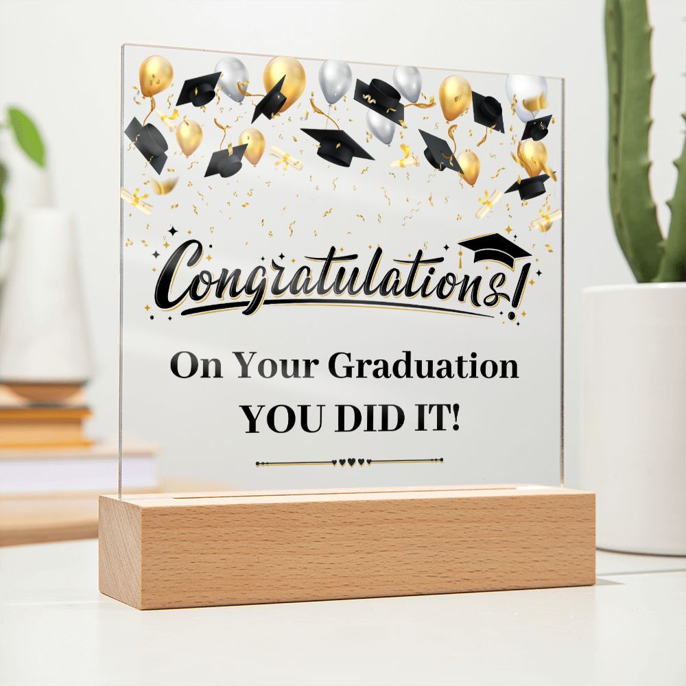 Congratulation On Your Graduation - Square Acrylic Plaque