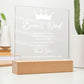 Happy Father's Day Bonus Dad - Square Acrylic Plaque