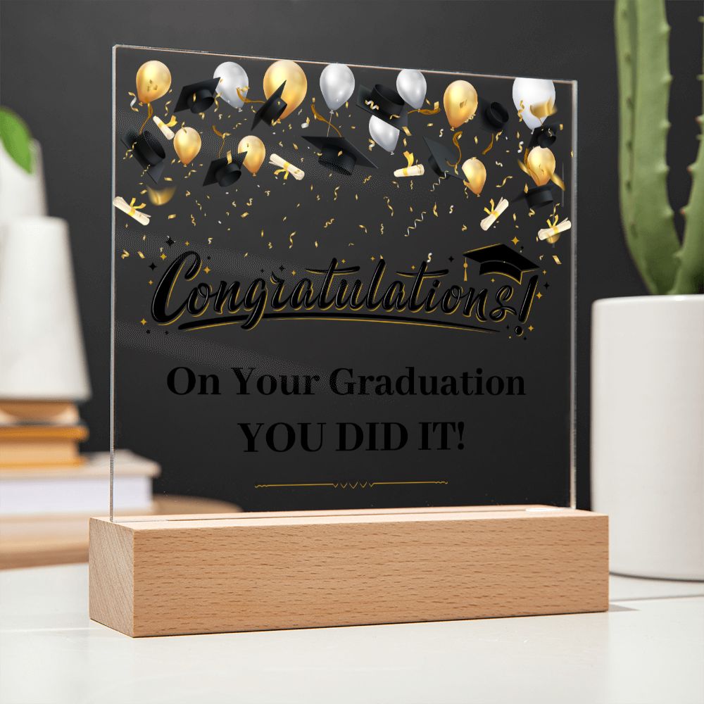Congratulation On Your Graduation - Square Acrylic Plaque