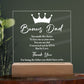 Happy Father's Day Bonus Dad - Square Acrylic Plaque