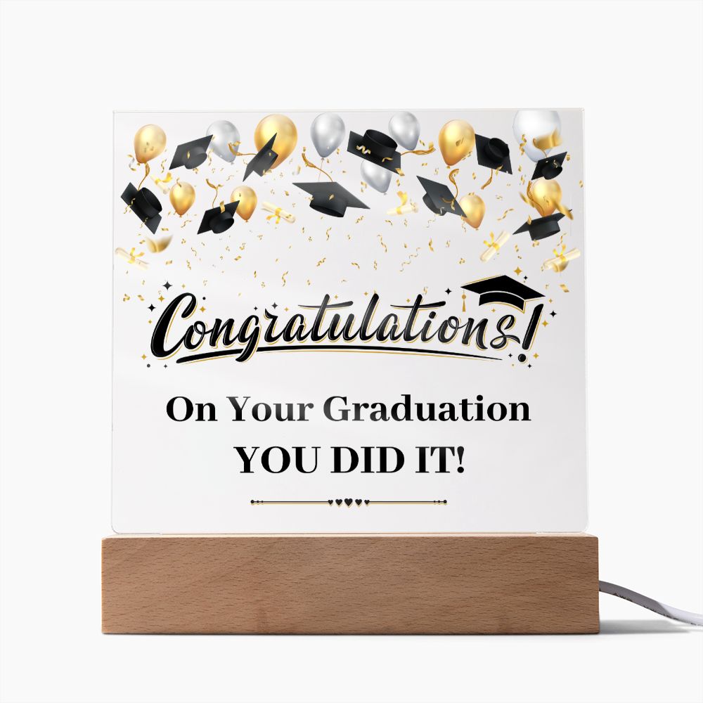 Congratulation On Your Graduation - Square Acrylic Plaque