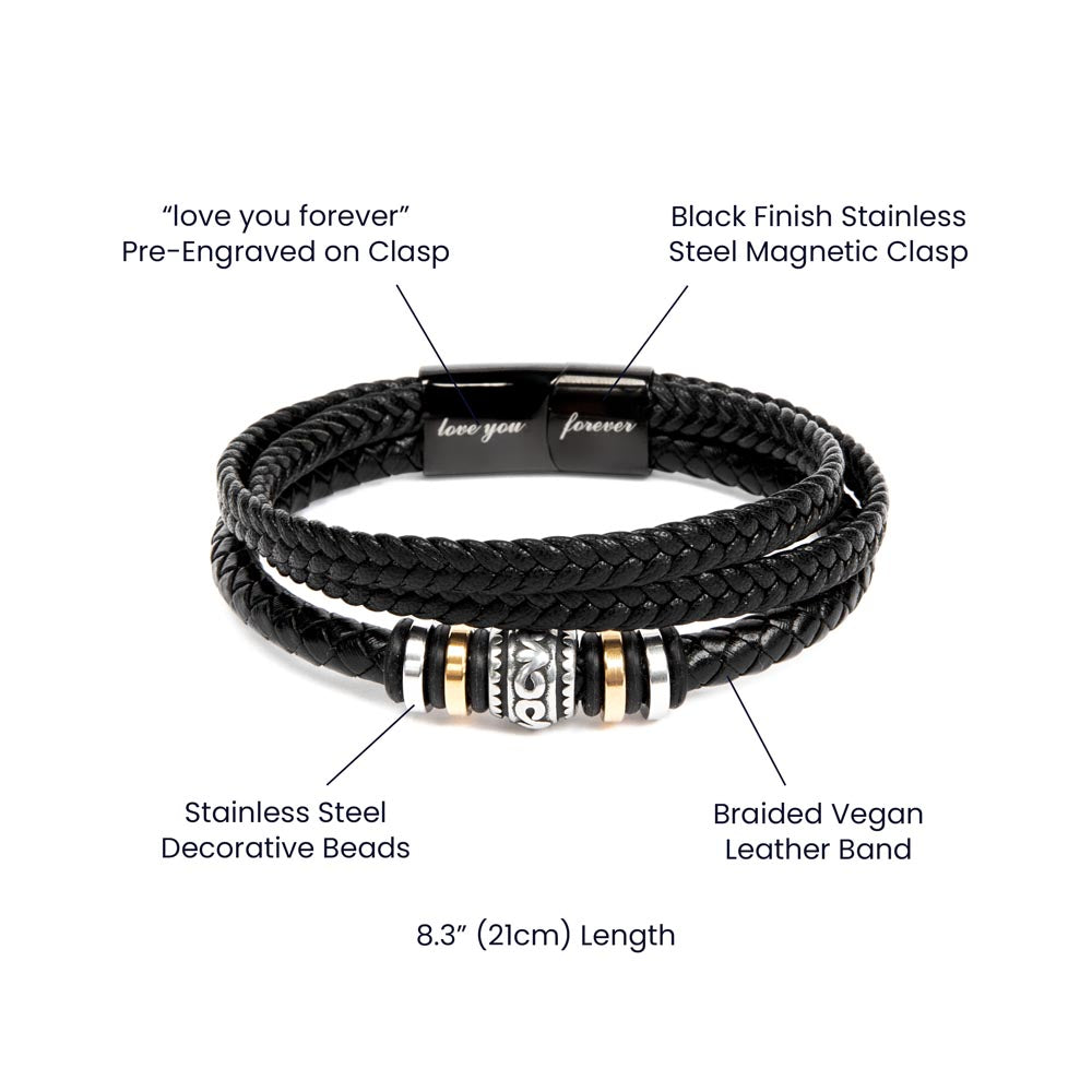 To My Cherished Husband - Love You Forever Bracelet
