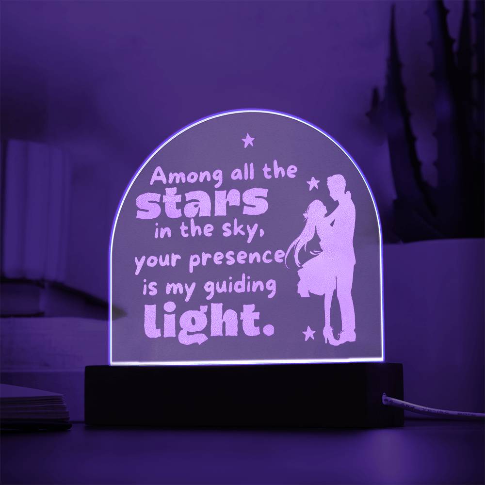 Among All The Stars - Engraved Acrylic Plaque