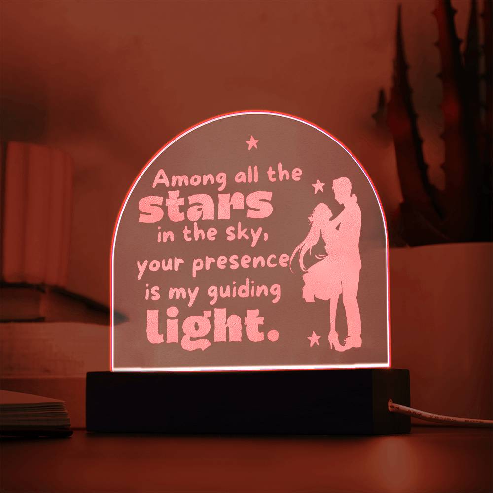 Among All The Stars - Engraved Acrylic Plaque