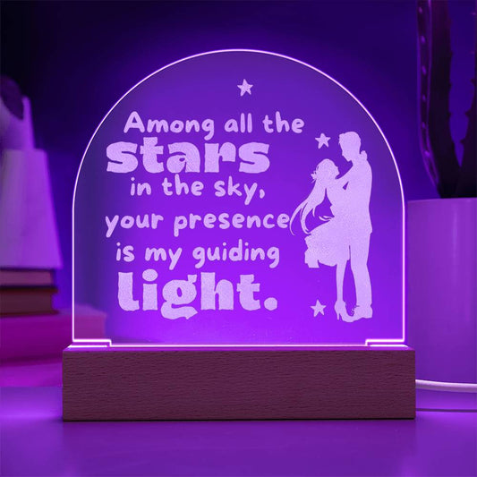 Among All The Stars - Engraved Acrylic Plaque