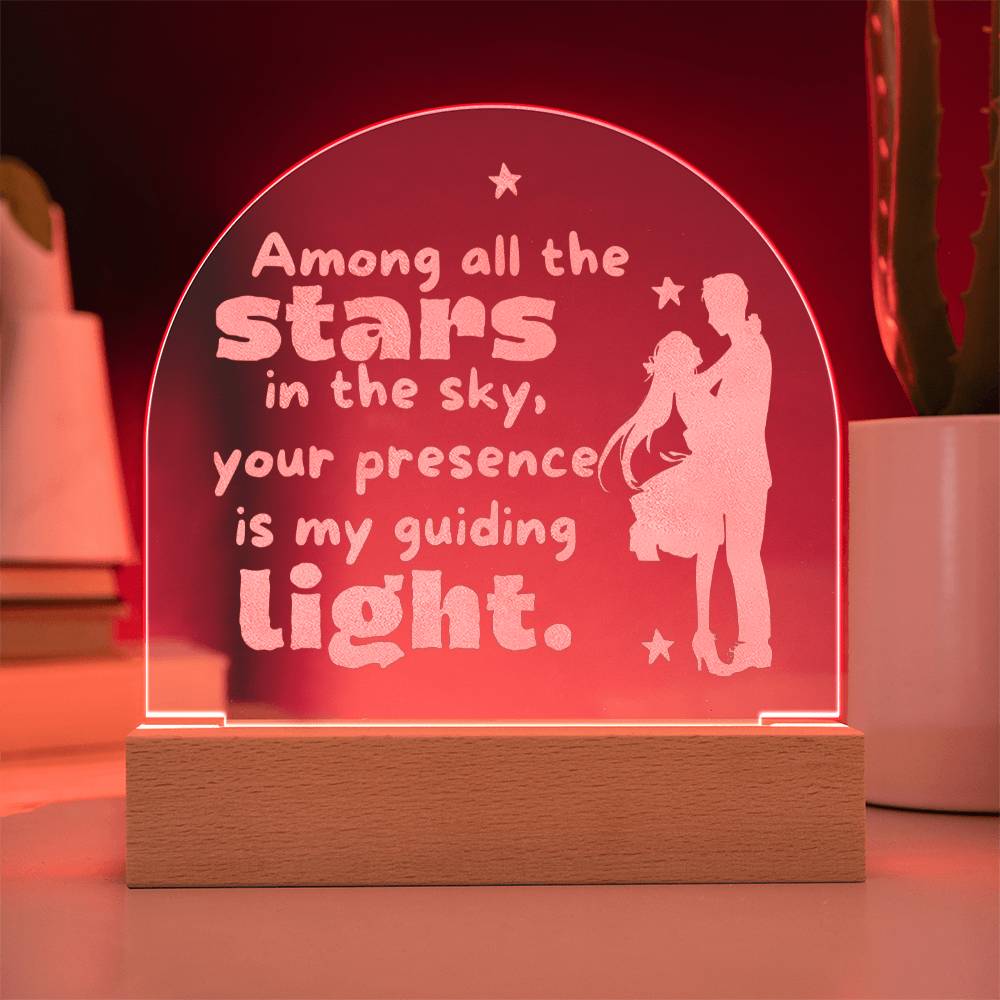 Among All The Stars - Engraved Acrylic Plaque