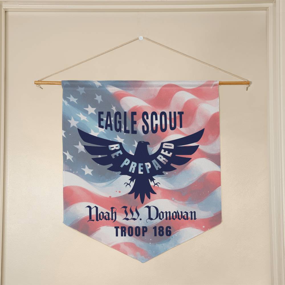 Court of Honor Gifts: Personalized Wall Pennany with Names and Troop Number, Perfect Gift for Sons, Grandsons, and Nephews