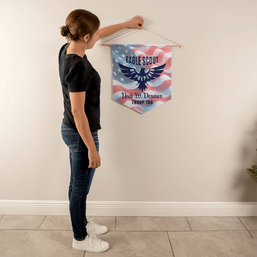 Court of Honor Gifts: Personalized Wall Pennany with Names and Troop Number, Perfect Gift for Sons, Grandsons, and Nephews