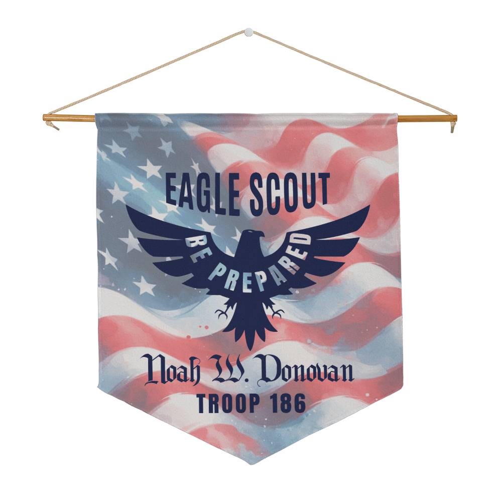 Court of Honor Gifts: Personalized Wall Pennany with Names and Troop Number, Perfect Gift for Sons, Grandsons, and Nephews