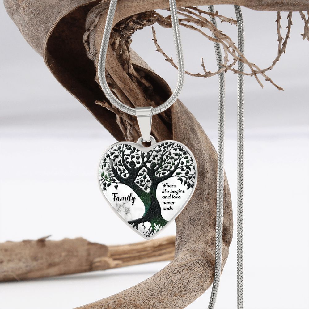 Where Life Begins - Heart Engraved Necklace