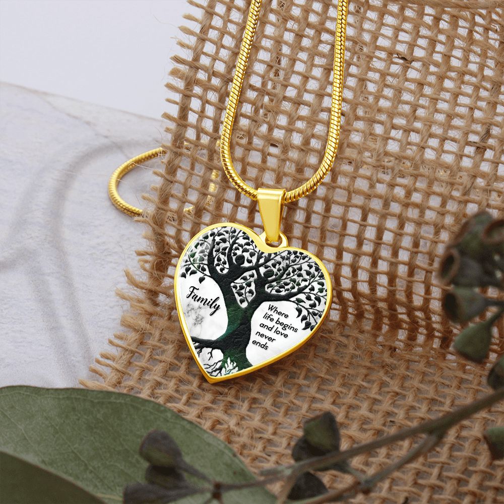 Where Life Begins - Heart Engraved Necklace