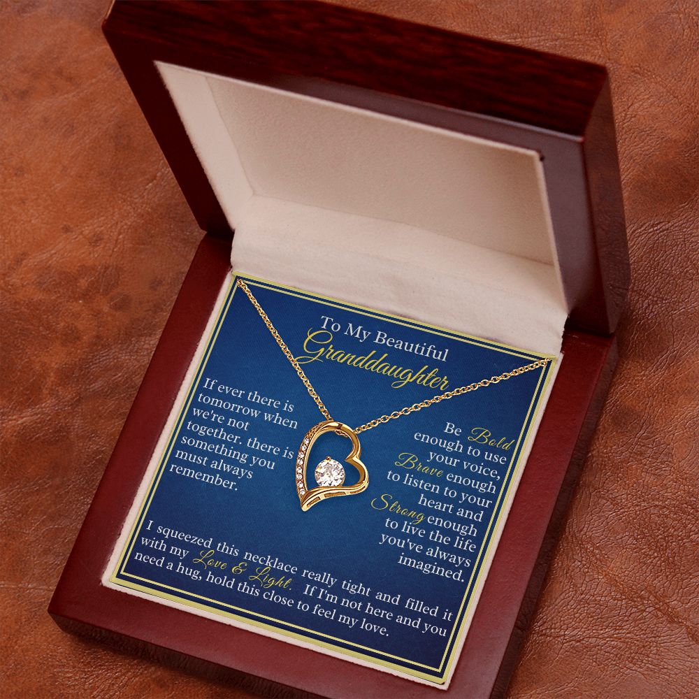 To My Beautiful Granddaughter - Forever Love Necklace
