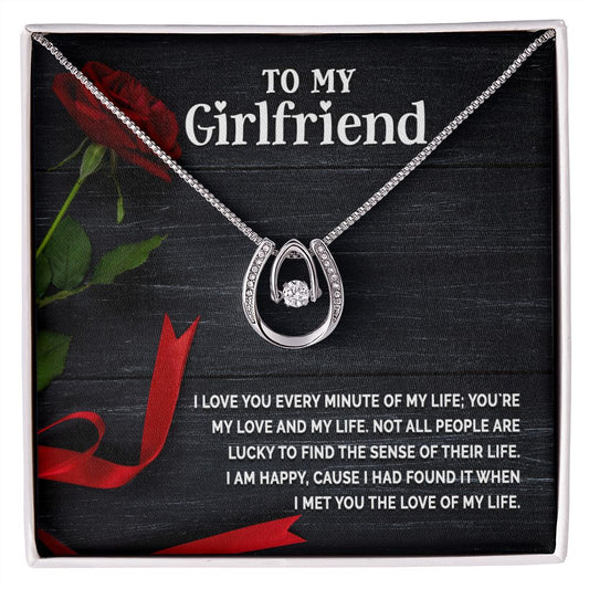 To My Girlfriend - Lucky Horseshoe Necklace