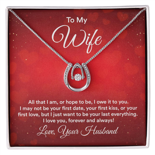 To My Wife - Lucky Horseshoe Necklace