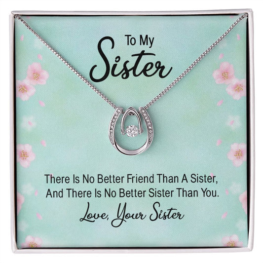 To My Sister - Lucky Horseshoe Necklace