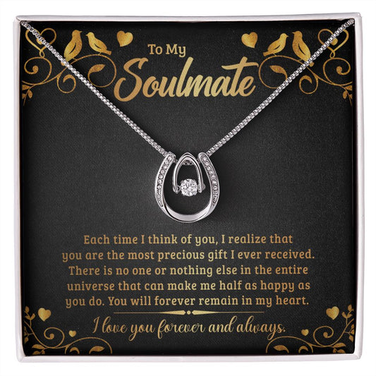 To My Soulmate - Lucky Horseshoe Necklace