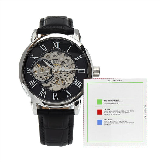Men's Openwork Watch With Card