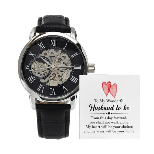 To My Husband to be - Openwork Watch With Card