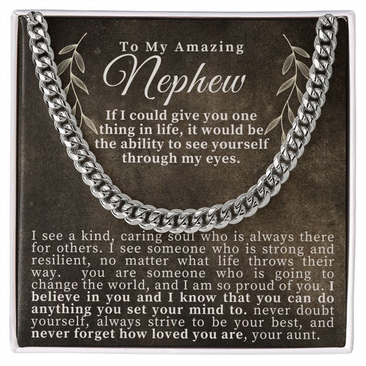 To My Amazing Nephew - Cuban Link Necklace