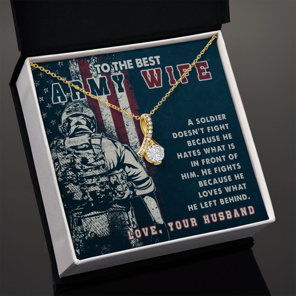To The Best Army Wife - Necklace for Army Wife