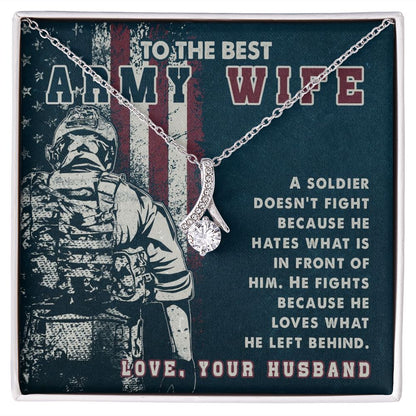 To The Best Army Wife - Necklace for Army Wife