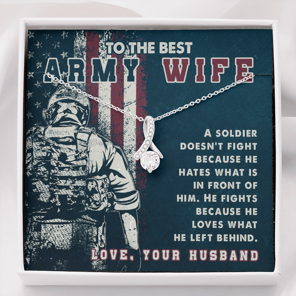 To The Best Army Wife - Necklace for Army Wife