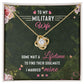 To My Military Wife - Love Knot Necklace